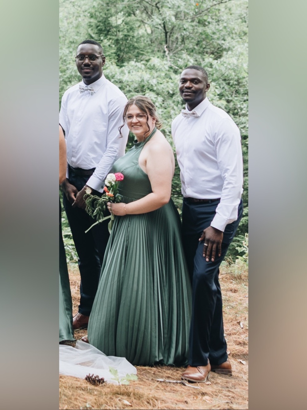 Azazie Sienna eucalyptus stretch satin bridesmaid dress - Picture 9 of 12